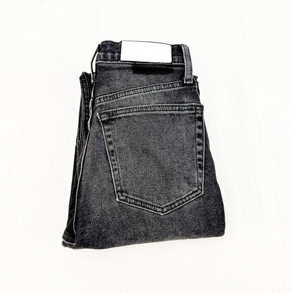 Re/Done 70's Stovepipe Washed Noir Button Fly Raw Hem Denim Jeans Size 25 - Picture 1 of 10